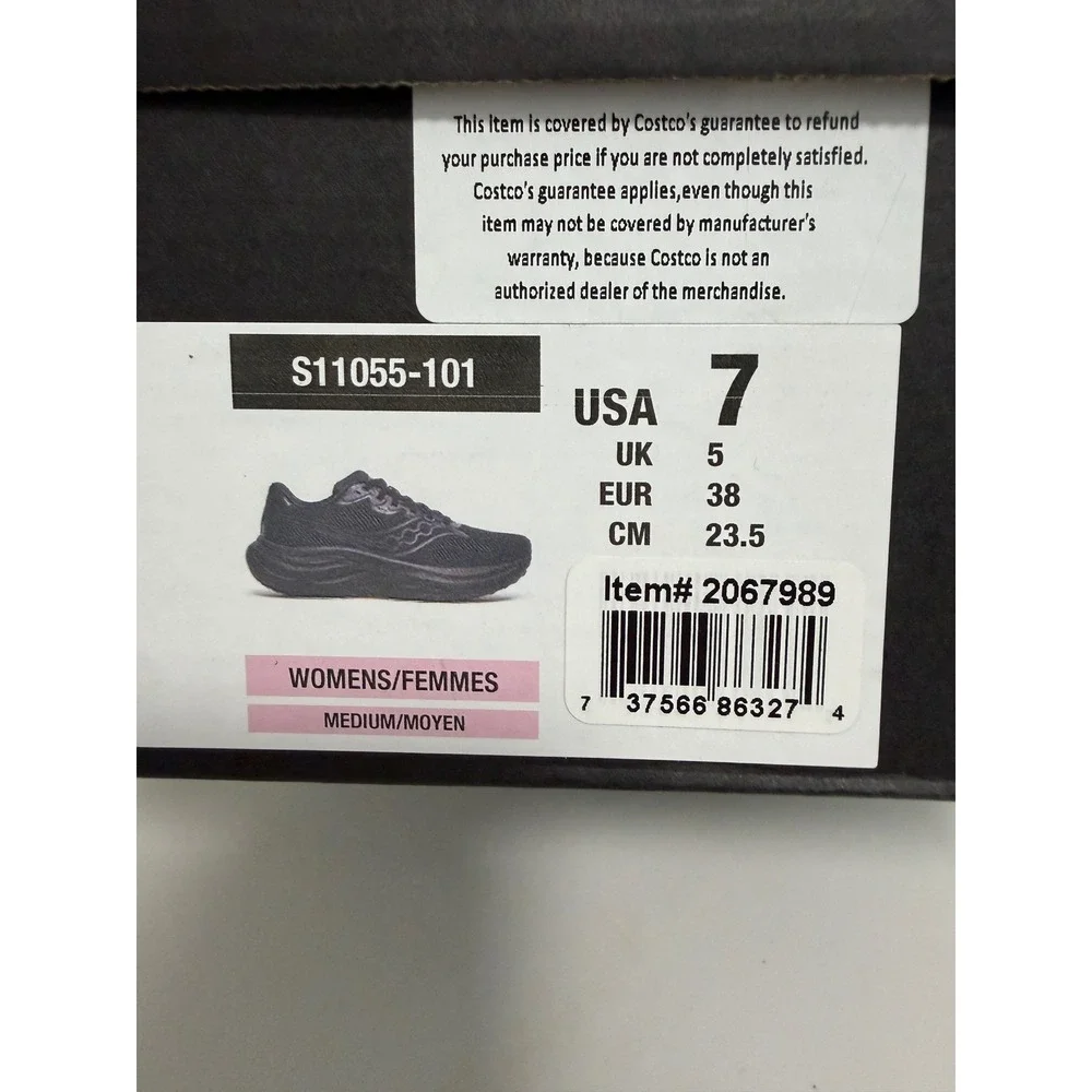 Saucony Ride 19 Womens Running Shoes Triple Black S11055-101 Sneakers
